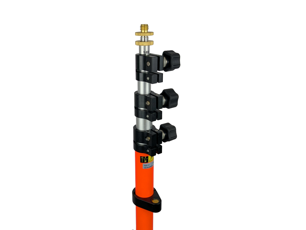 4.65M Telescopic Quick Change Aluminum Prism Pole, 3 Section (DH02-009-30)