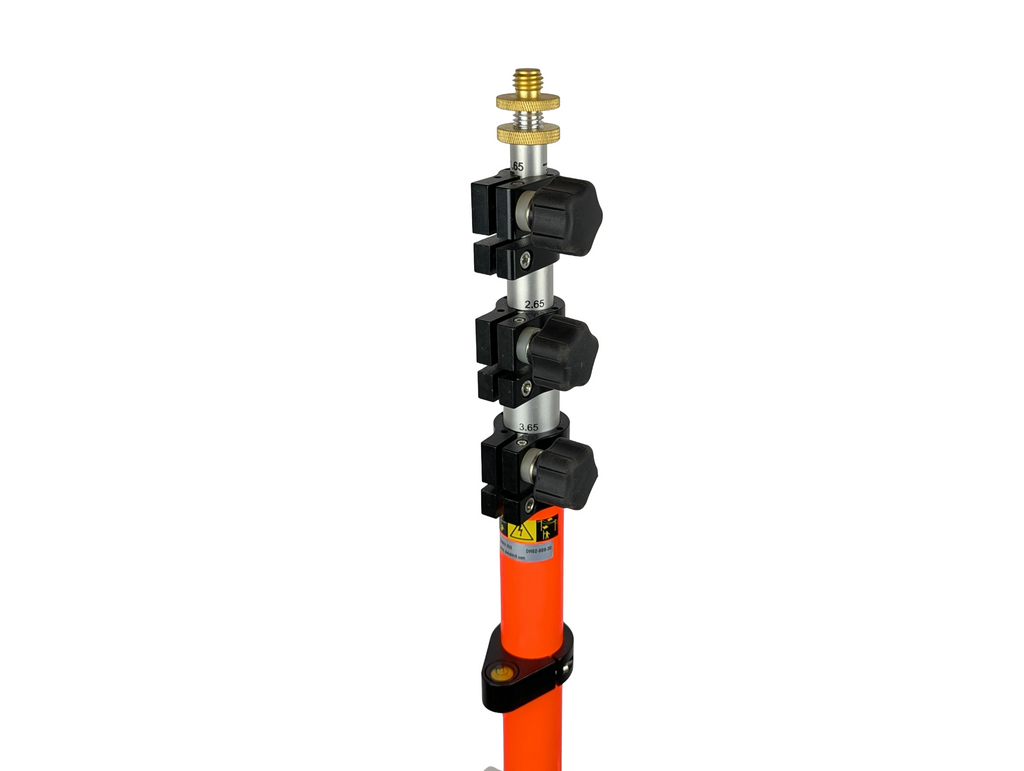 4.65M Telescopic Quick Change Aluminum Prism Pole, 3 Section (DH02-009-30)